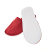 일회용 레드 벨루어 호텔 슬리퍼 - 경량 패브릭 게스트 슬리퍼 대량 공급 및 맞춤 제조업체